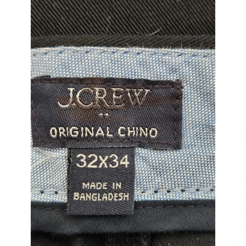 J. Crew Original Chino Pant Athletic Slim‎ Mens 32x34 Black NWT $98 CO401
